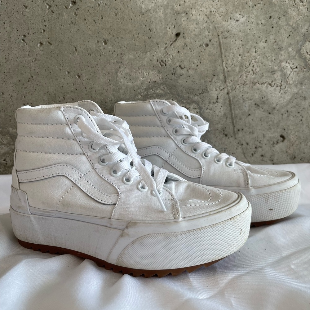 Vans Women’s SK8-HI Stacked White